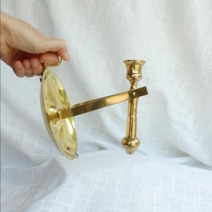 Vintage large heavy brass nautical Sconce candle stick holder